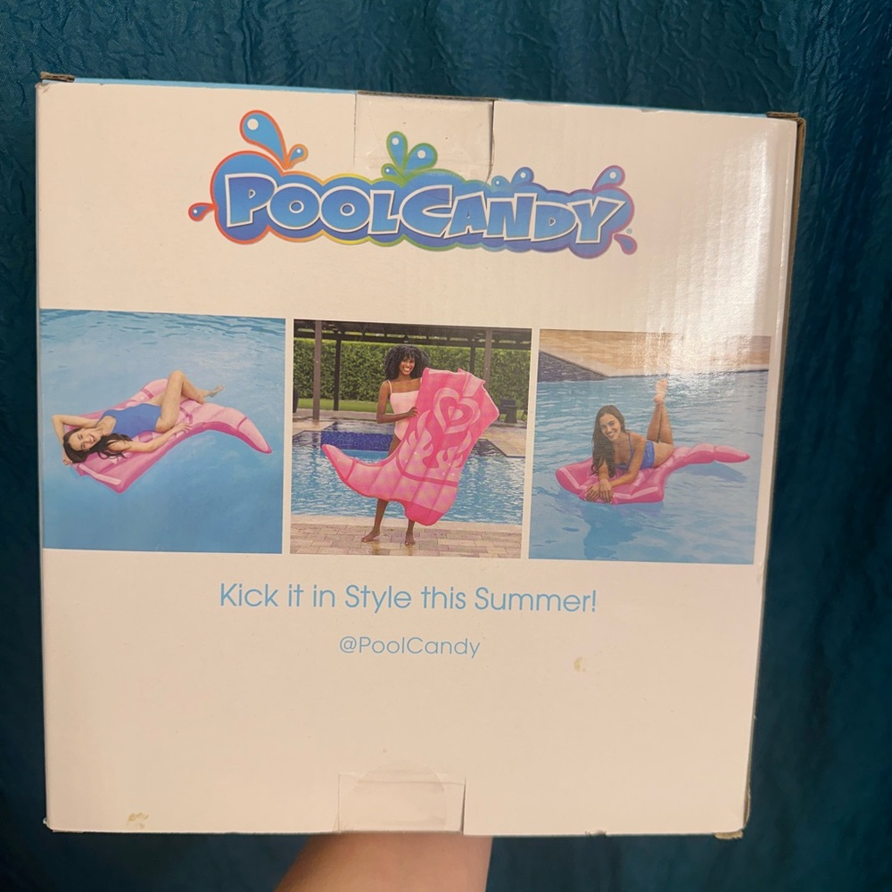 Pink Cowgirl Boot Inflatable Pool Raft - Picture 2 of 2